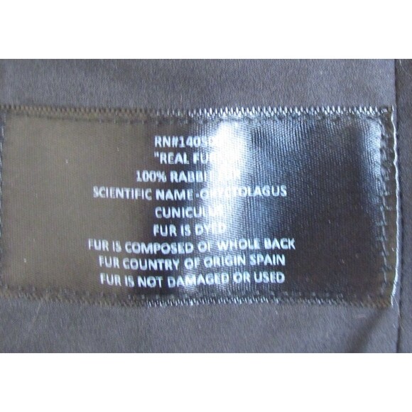 DESIGNER RTA ANIMAL PRINT RABBIT FUR HOODED LONG SLEEVE MIDI LENGTH SIZE XSMALL - Picture 14 of 16